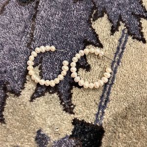 Pearl Hoop Earrings